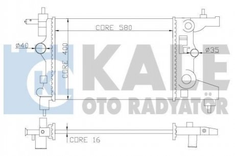 OPEL Радиатор охлаждения Astra J,Chevrolet Cruze 1.6/1.8 09- KALE OTO RADYATOR 355200 (фото 1)