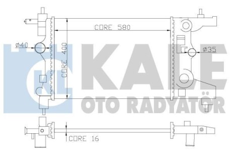 KALE OPEL Радиатор охлаждения Astra J,Chevrolet Cruze 1.6/1.8 09- KALE KALE OTO RADYATOR 355200