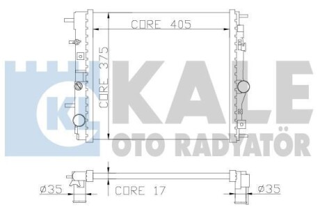 KALE MITSUBISHI Радиатор охлаждения Colt IV,Lancer V 1.3/1.6 92- KALE KALE OTO RADYATOR 362500