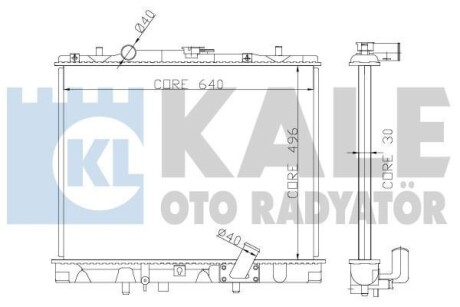 KALE MITSUBISHI Радиатор охлаждения L200,Pajero Sport 2.5TD 98- KALE KALE OTO RADYATOR 362400