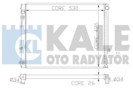 KALE SUZUKI Радиатор охлаждения Vitara,Grand Vitara I 2.0 94- KALE KALE OTO RADYATOR 365200