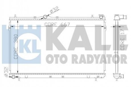 KALE HYUNDAI Радиатор охлаждения Coupe,Lantra II 1.5/2.0 96- KALE KALE OTO RADYATOR 372400