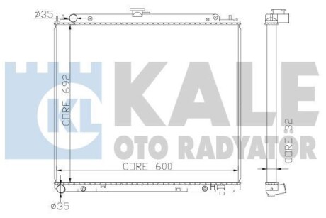 KALE NISSAN Радиатор охлаждения Navara,Pathfinder 2.5dCi 05- KALE KALE OTO RADYATOR 370600