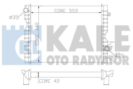 KALE LANDROVER Радиатор охлаждения Defender 2.2/2.5Td 98-16 KALE KALE OTO RADYATOR 350600