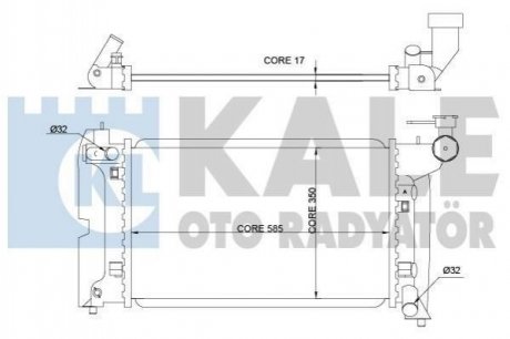 KALE TOYOTA Радиатор охлаждения Avensis,Corolla 1.4/1.8 01- KALE KALE OTO RADYATOR 366900