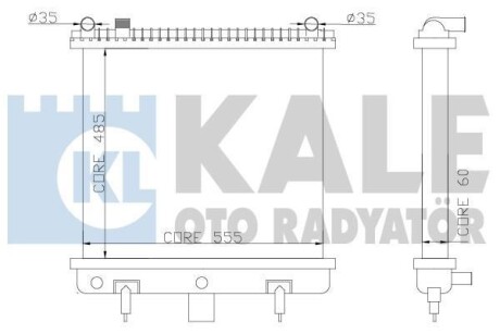 KALE LANDROVER Радиатор охлаждения Range Rover II 2.5D 94- KALE KALE OTO RADYATOR 350500