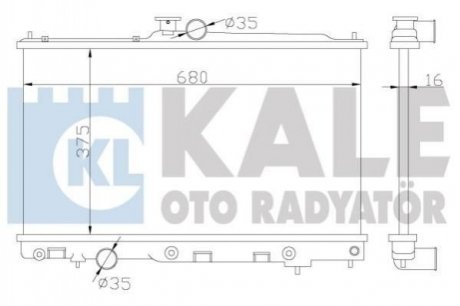 Радиатор охлаждения двигателя KALE OTO RADYATOR 374000