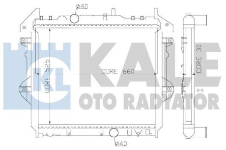 KALE TOYOTA Радиатор охлаждения Hilux VII 2.5/3.0 D-4D 05- KALE KALE OTO RADYATOR 352600