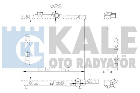 KALE HONDA Радиатор охлаждения Civic V,VI,HR-V 1.3/1.6 91- KALE KALE OTO RADYATOR 368900