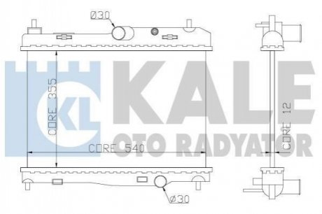 KALE FORD Радиатор охлаждения B-Max,Fiesta VI 1.25/1.4 08- KALE KALE OTO RADYATOR 356100