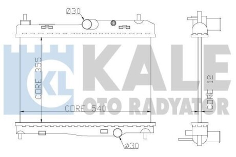 KALE FORD Радиатор охлаждения B-Max,Fiesta VI 1.25/1.4 08- KALE KALE OTO RADYATOR 356100