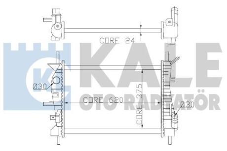 KALE FORD Радиатор охлаждения Mondeo III 2.0/3.0i/TDCi 00- KALE KALE OTO RADYATOR 356400