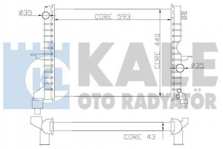 KALE LANDROVER Радиатор охлаждения Discovery II 2.5Td 98- KALE KALE OTO RADYATOR 350400