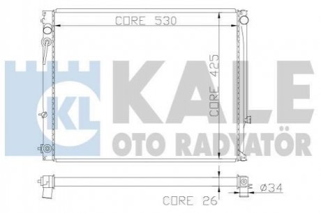OPEL Радиатор охлаждения Combo Tour,Corsa C 1.4/1.8 KALE OTO RADYATOR 363600 (фото 1)