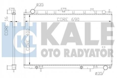 KALE NISSAN Радиатор охлаждения Maxima QX IV 2.0/3.0 00- KALE KALE OTO RADYATOR 342045