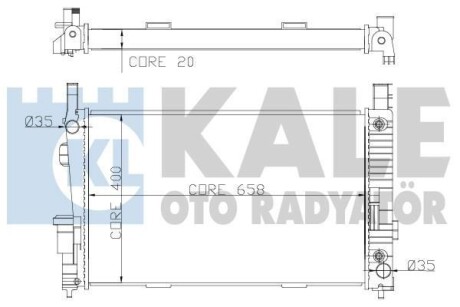 KALE DB Радиатор охлаждения A-Class W169/245 1.5/2.0 04- KALE KALE OTO RADYATOR 361700