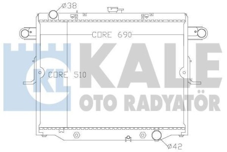 KALE TOYOTA Радиатор охлаждения Land Cruiser 100 4.7 98- KALE KALE OTO RADYATOR 342175