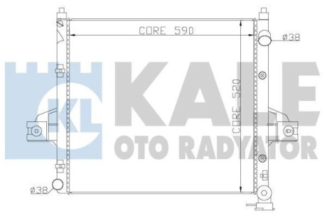 KALE JEEP Радиатор охлаждения Grand Cherokee II 4.7 99- KALE KALE OTO RADYATOR 342090