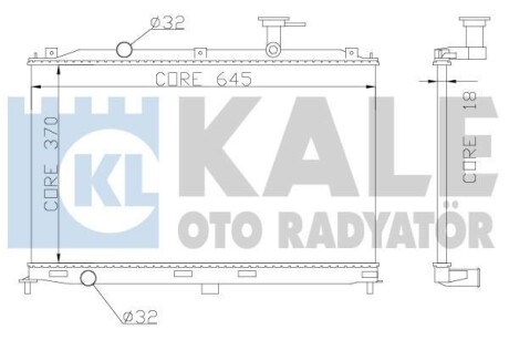 Радиатор охлаждения Accent 1.4/1.6 (06-) МКПП/АКПП KALE OTO RADYATOR 358000