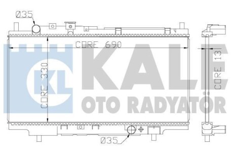 KALE MAZDA Радиатор охлаждения 323 C/P/S V 1.3/2.0D 94- KALE KALE OTO RADYATOR 359800