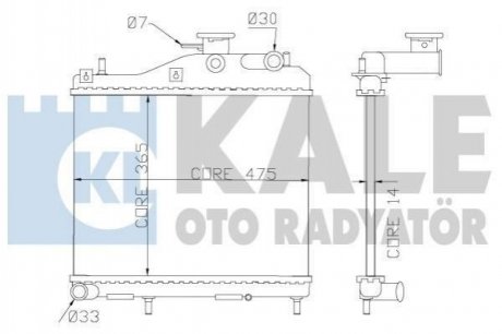 HYUNDAI Радиатор охлаждения Accent II 1.5CRDi 02- KALE OTO RADYATOR 358200 (фото 1)