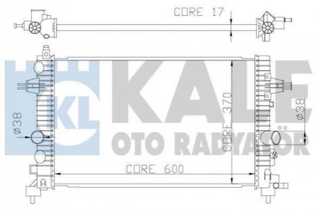 KALE OPEL Радиатор охлаждения Astra H,Zafira B 1.6/1.8 KALE KALE OTO RADYATOR 371200