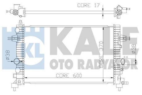 KALE OPEL Радиатор охлаждения Astra H,Zafira B 1.6/1.8 KALE KALE OTO RADYATOR 371200 (фото 1)