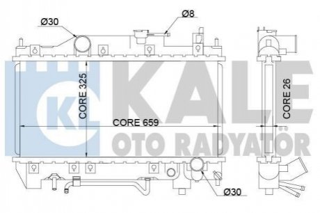 KALE TOYOTA Радиатор охлаждения с АКПП Avensis 2.0 97- KALE KALE OTO RADYATOR 342190