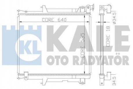 KALE MITSUBISHI Радиатор охлаждения L200 2.5 DI-D 05- KALE KALE OTO RADYATOR 370400