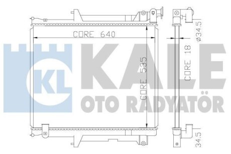 KALE MITSUBISHI Радиатор охлаждения L200 2.5 DI-D 05- KALE KALE OTO RADYATOR 370400