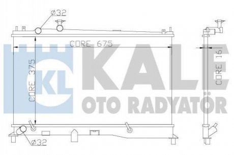 Радиатор охлаждения Mazda 6 KALE OTO RADYATOR 360000 (фото 1)