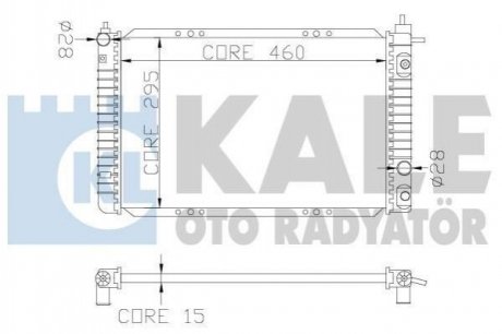 KALE DAEWOO Радиатор охлаждения Matiz 0.8 98- (АКПП) KALE KALE OTO RADYATOR 342260