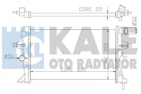 KALE OPEL Радиатор охлаждения Astra G,Zafira 1.4/2.2 KALE KALE OTO RADYATOR 363500