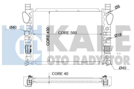 KALE DB Радиатор охлаждения S-Class W220 3.2/6.0 99- KALE KALE OTO RADYATOR 351800