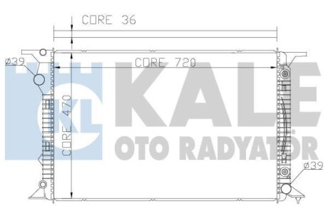 KALE VW Радиатор охлаждения Audi A4/5,Q5 2.7TDI/3.0 KALE KALE OTO RADYATOR 367700 (фото 1)