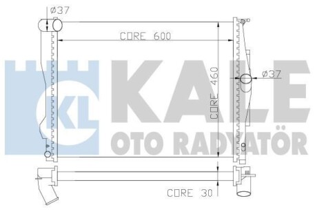 KALE BMW Радиатор охлаждения 1/3 E90,X1 E84 2.0/3.0 KALE KALE OTO RADYATOR 348700