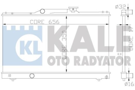 KALE TOYOTA Радиатор охлаждения Corolla 1.3/1.6 92- KALE KALE OTO RADYATOR 342325 (фото 1)