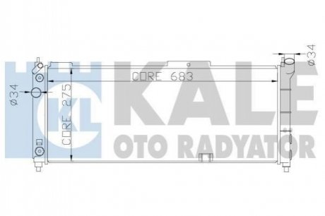 KALE OPEL Радиатор охлаждения Combo,Corsa B 1.2/1.6 KALE KALE OTO RADYATOR 371100