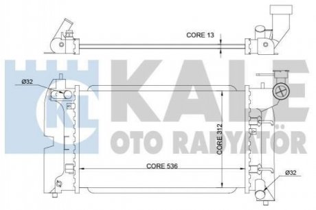 KALE TOYOTA Радиатор охлаждения Corolla 1.4/1.6 01- KALE KALE OTO RADYATOR 366200