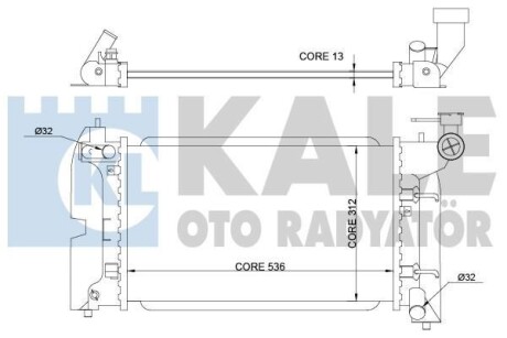 KALE TOYOTA Радиатор охлаждения Corolla 1.4/1.6 01- KALE KALE OTO RADYATOR 366200