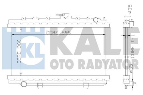 KALE NISSAN Радиатор охлаждения Primera 1.6/2.0 96- KALE KALE OTO RADYATOR 363000