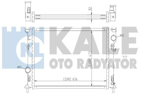 KALE CHRYSLER Радиатор охлаждения 300C 2.7/5.7 04- KALE KALE OTO RADYATOR 341940