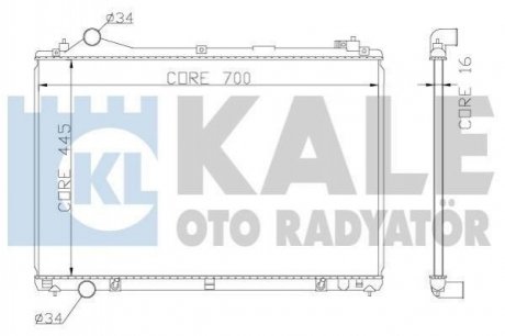 KALE NISSAN Радиатор охлаждения Pathfinder 3.3 97- KALE KALE OTO RADYATOR 362600
