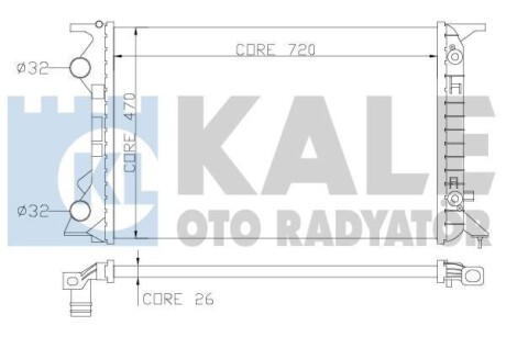 KALE VW Радиатор охлаждения Audi A4/5/6,Q5 2.0 09- KALE KALE OTO RADYATOR 353400