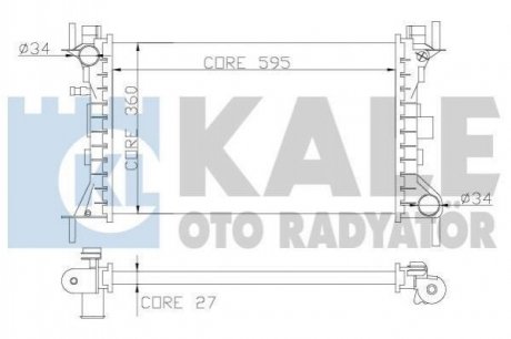 KALE FORD Радиатор охлаждения Focus 1.8DI/TDCi 99- KALE KALE OTO RADYATOR 349700
