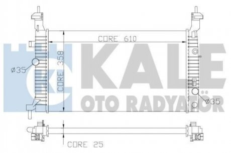 KALE OPEL Радиатор охлаждения Meriva A 1.7DTi 03- KALE KALE OTO RADYATOR 342065