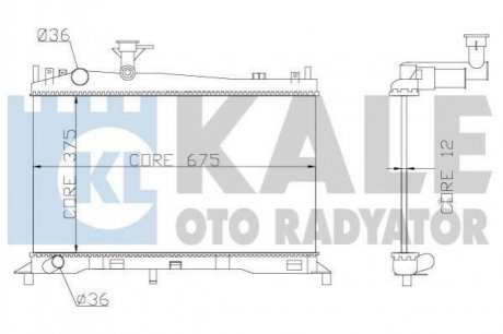 Радиатор охлаждения Mazda 6 KALE OTO RADYATOR 360100 (фото 1)