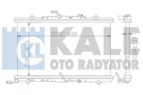 KALE OPEL Радиатор охлаждения Astra H 1.3/1.9CDTI KALE KALE OTO RADYATOR 371300