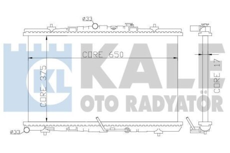 KALE OPEL Радиатор охлаждения Astra H 1.3/1.9CDTI KALE KALE OTO RADYATOR 371300 (фото 1)