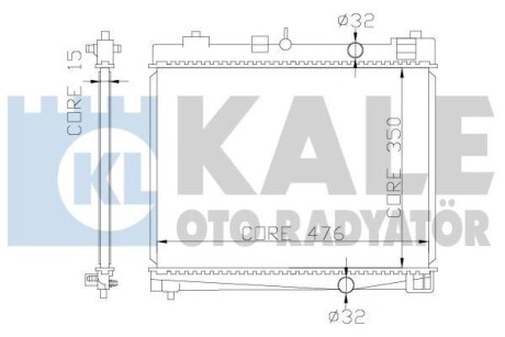 KALE TOYOTA Радиатор охлаждения Yaris 1.0/1.3 05- KALE KALE OTO RADYATOR 367000